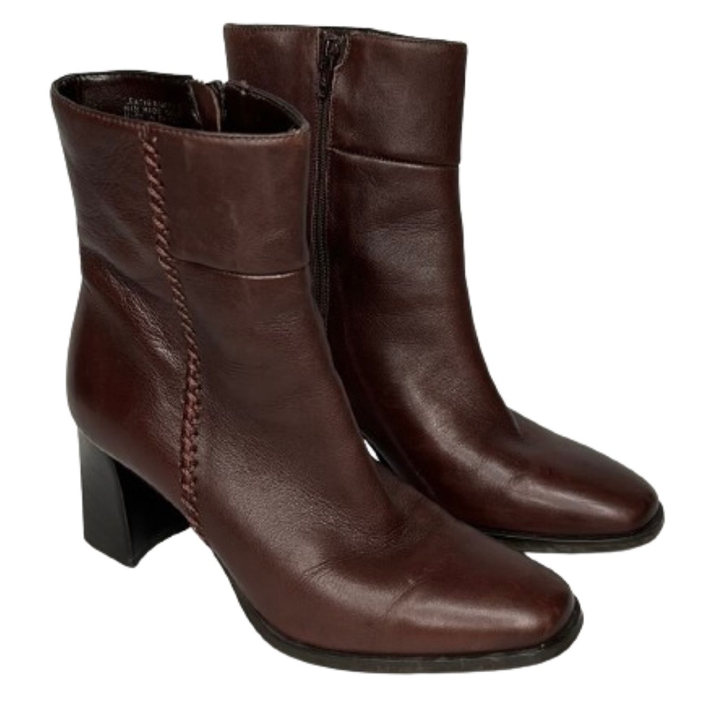 PENDING - Etienne Aigner Dazzle Burgundy Brown Ankle Boots, 5.5